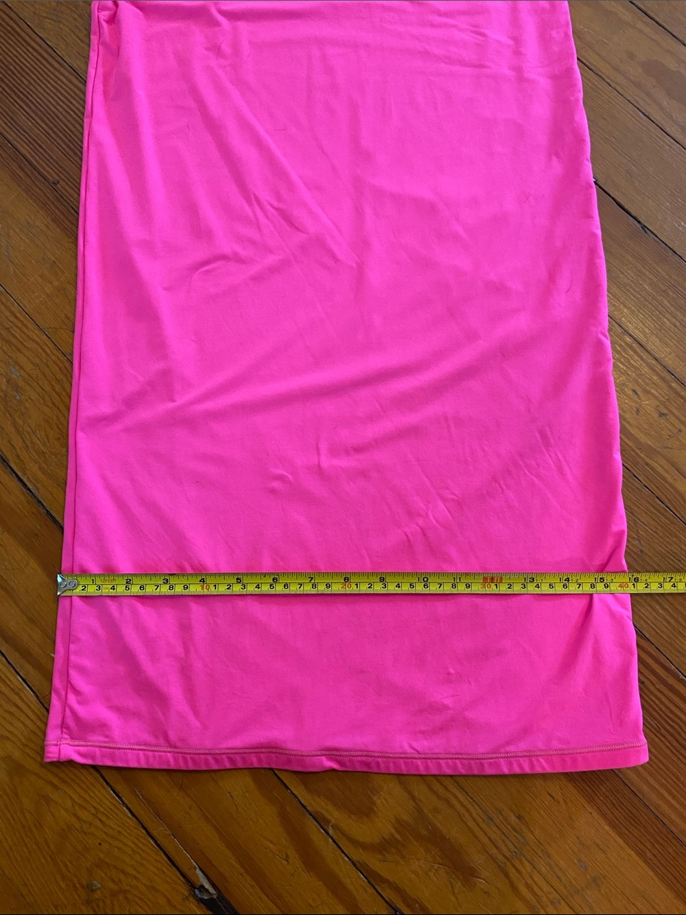 SKIMS Neon Hot Pink Strapless Tube Maxi Dress Bodycon M - Picture 12 of 12